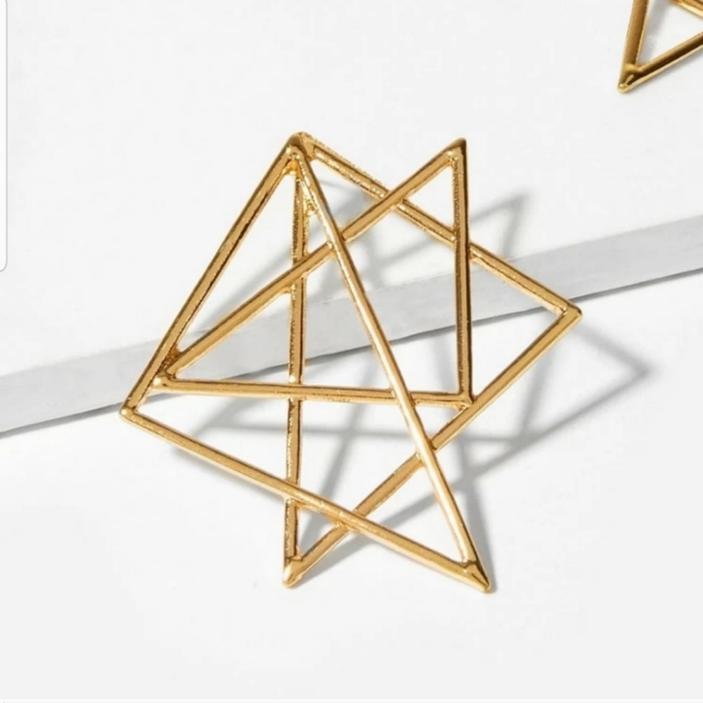 *Valerie** Large Geometric Earrings - Picture 5 of 5
